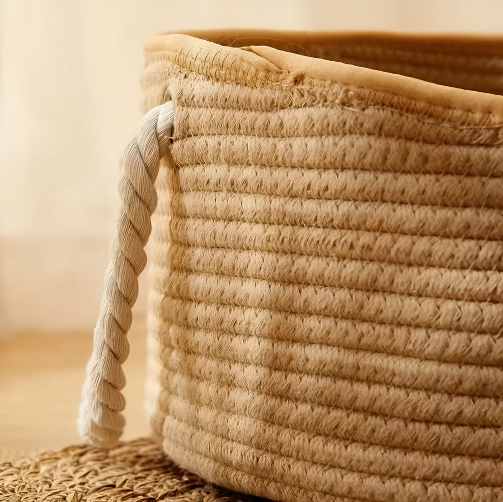 Panier lit cosy en rotin naturel