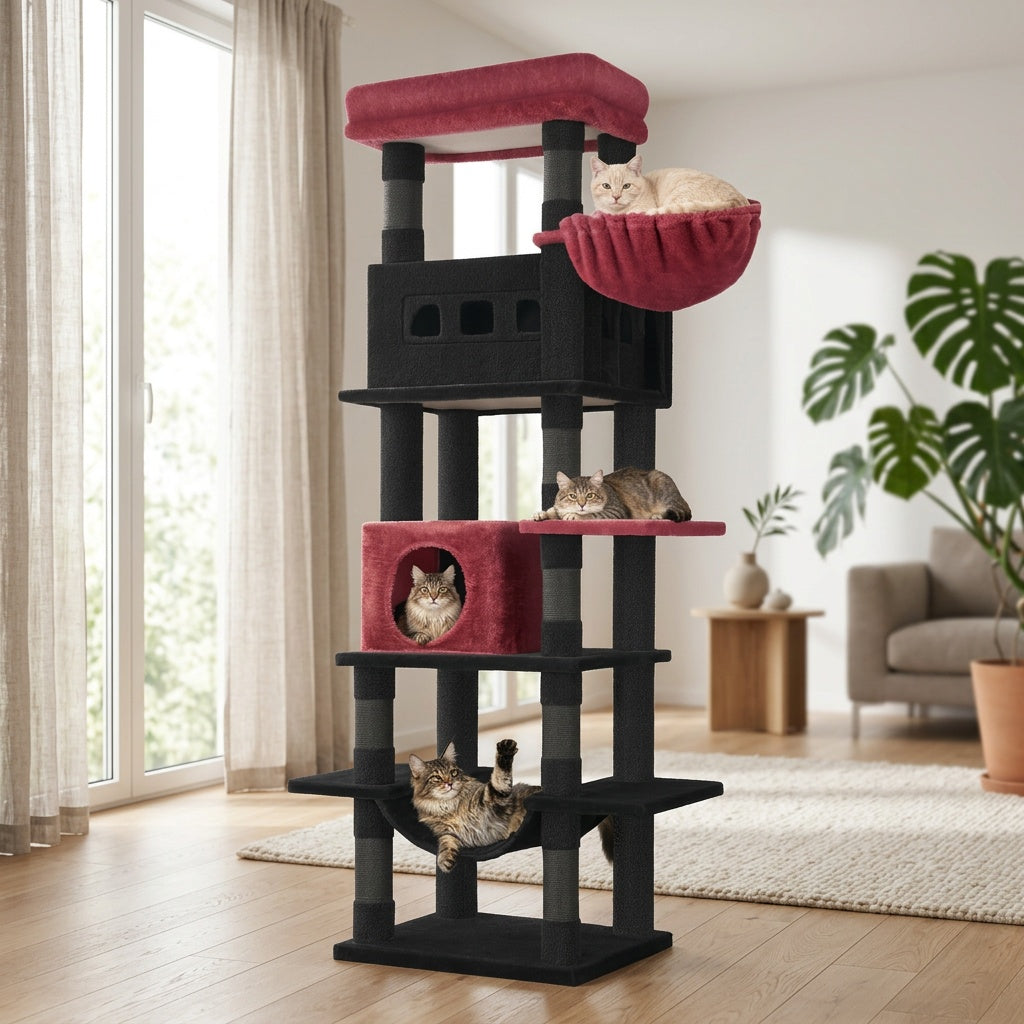 Arbre à chat avec hamac – Espace de jeu et de détente